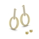 MY iMenso Carezza Ellisse single stone verguld 18 mm