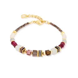 COEUR de LION 3041-0310 set GeoCUBE® Precious Grace Necklace Rose Smoke