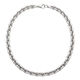 Vintage zilveren collier brede schakel