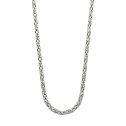 Vintage zilveren collier koningsschakel 70 cm