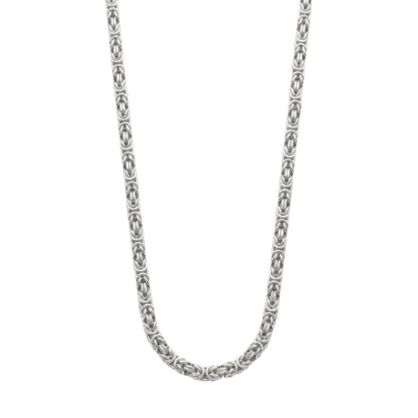 Vintage zilveren collier koningsschakel 70 cm