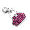 zilver bedel roze handtas