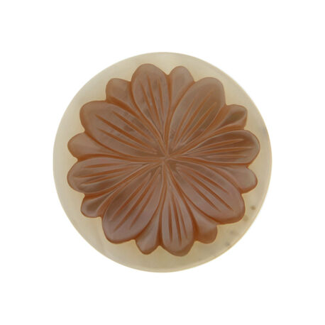 MY iMenso insignia bloemblaadjes carved shell 33mm