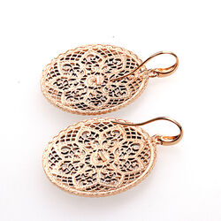 Verguld zilver oorbellen strass zwart wit