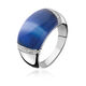 Zilveren ring blauw cat eye zinzi zir794b3