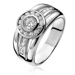 Multilook ring wit zirconia ZINZI ZIR700