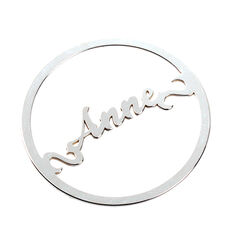 Zilver munt met naam design 1 MY iMenso 33mm