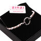 Gevlochten armband wit leer Zinzi zia730w