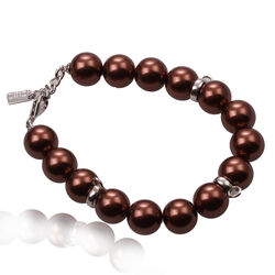Zinzi armband bruin zilver donuts voor charms Ch-A14b