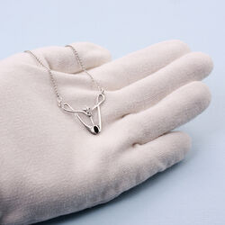 Zilver collier onyx Swarovski kristal