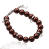 Bruine crystal parelarmband ch-a13b ZINZI