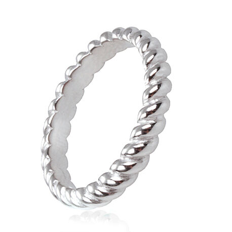 Afrekenen Seraph veiligheid Zilveren ring met gedraaid patroon - Zinzi Zir604 - bij Zilver.nl