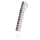 Zilveren hanger met bruin en wit zirconia