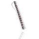 Zilveren hanger met bruin en wit zirconia