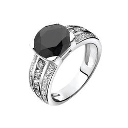 Zilveren ring met zwart zirkonia ZIR711 zinzi