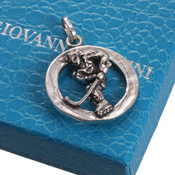 Zilveren hanger ijshockey Raspini