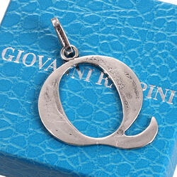 Zilveren letter Q hanger Raspini