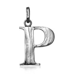 Zilveren letter P hanger Raspini