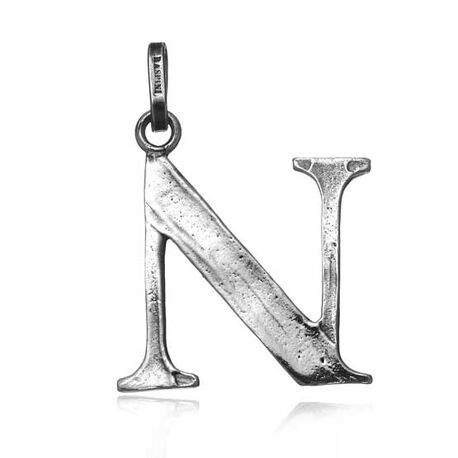 Zilveren letter N hanger Raspini