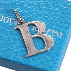 Zilveren letter B hanger Raspini