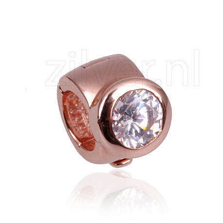 Side Click On Charms Rond Zirkonia