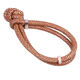 Side knooparmband met rosé click on charm zirkonia