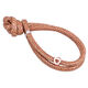 Side armband met rosé click on charms hart