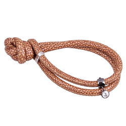 Side gezwart zilver click on charms zirkonia