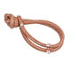 Side knoop armband met rosé hartje wit zirkonia