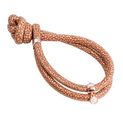 Roséverguld zilver click on charms rond zirkonia