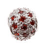 iMenso bead rood wit zirconia