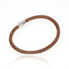 Bruine magneetarmband zilver