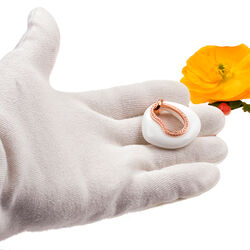 Zilveren hanger rosé'met wit agaat