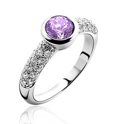 Zinzi ring paars zirconia Zir840 P