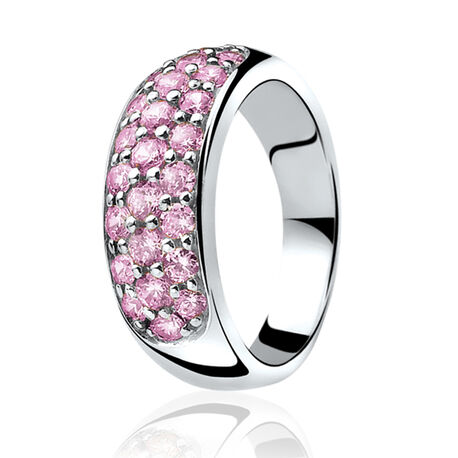 Zinzi ring roze zirconia zir334r