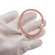 Oranje witte armband zilver magneetsluiting
