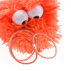 Oranje witte armband zilver magneetsluiting