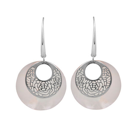 Zilveren oorbellen met parelmoer Adami en Martucci