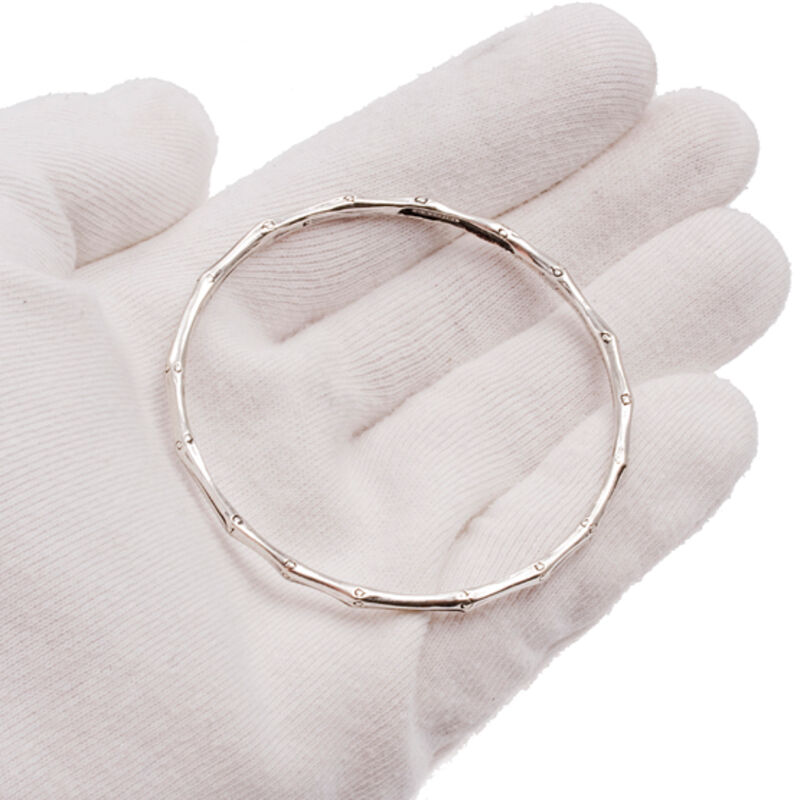 Zilveren rinkelarmband bamboeprint - Raspini Jewelry Zilver.nl