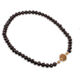 Collier granaat met gouden bolslot