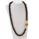 Collier granaat met gouden bolslot