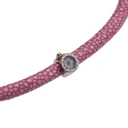  Side Click On charms zirkonia blauw