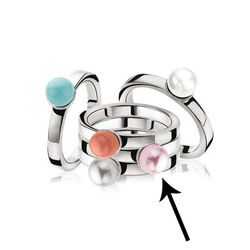 Zilveren ring roze parel ZINZI Zir579r