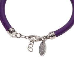 paars leren armband van Side