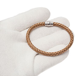 Vergulde gevlochten magneetarmband