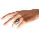 Zilveren ring groen zirconia van Raspini