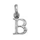 Zilveren letter B bedel of hanger Raspini