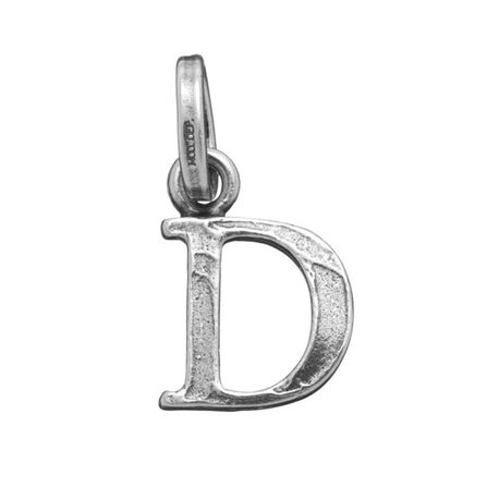 zilveren letter d hanger of bedel raspini