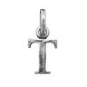 Zilveren letter T hanger of bedel Raspini