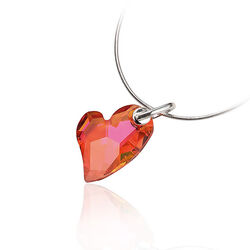 Zilveren hanger roos Swarovski kristal